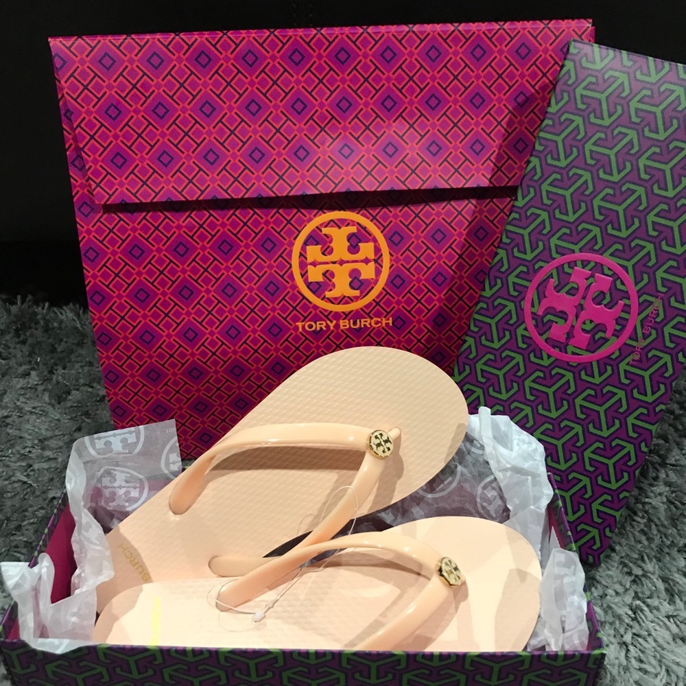 Tory Burch flip flops (light pink)